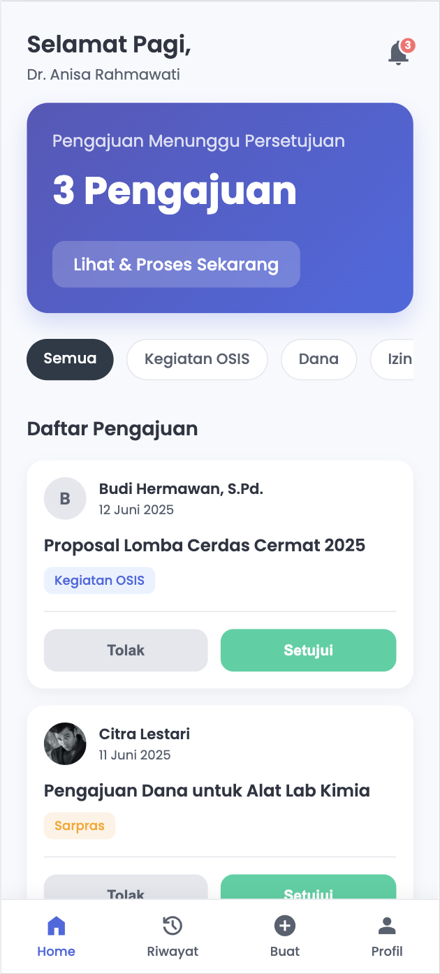 Aplikasi Approval Sekolah